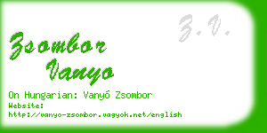 zsombor vanyo business card